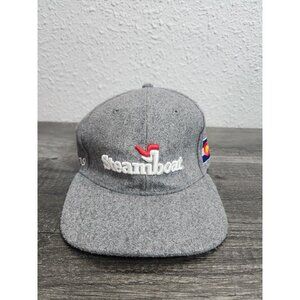 Steamboat Hat Cap Wool Strap back Embroidery “